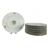 Herend Dinner Plates Rose Hip Pattern