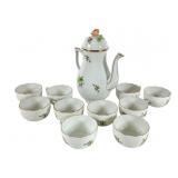 Herend Coffee Pot and 10-Cup Set