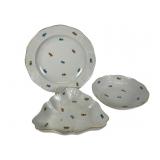 Herend Eton Pattern Platter Trio