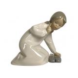 Lladro Little Girl with Slippers
