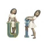 Lladro School Girl U & I