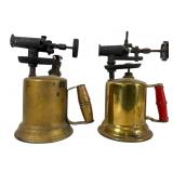 Two Vintage Brass Blow Torches