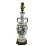 Herend Porcelain Lamp with Figural Handles