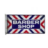 Porcelain Enameled Barber Shop Sign