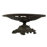 Ornate Cast Iron Pedestal Dish