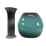 Two Ceramic Vases in Varied Glazes