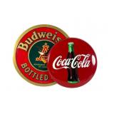 Budweiser and Coca-Cola Aluminum Signs