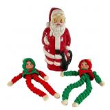Empire Plastic Blow Mold Santa and Pixie Elves