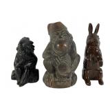 Three Cast Metal Coin Banks