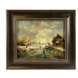 B. Murray Oil on Board Winter Scene