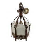 Large Cast Metal Gothic Hanging Light