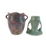Two Art Pottery Vases with Handles
