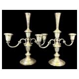 Pair Gorham Sterling Silver Candelabras