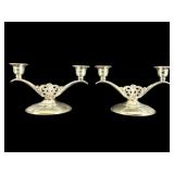 Pair WM A Rogers Silver-Plated Candle Holders