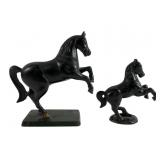 Two Cast Iron Horse Banks