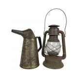 Dietz Little Wizard Lantern and Tin Can