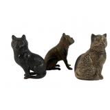 3 Cast Metal Animal-Shaped Banks