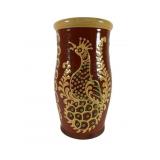 Redwood Pottery Vase with Bird Motif