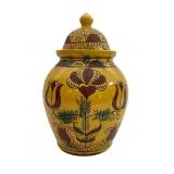 Robesonia PA Tulip Motif Pottery Jar