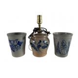 Eldreth Pottery Crocs and Lamp Set