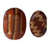 Two Oval Earthenware Dishes by Schumer and Hauskep
