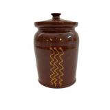 Huber Haus Pottery 1998 Lidded Crock
