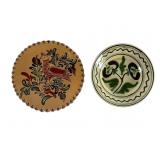 Two Decorative Stoneware Plates