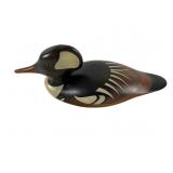 Hooded Merganser Drake Wooden Decoy