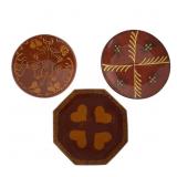 Signed Folk Art Pottery Plates