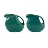 Teal Fiesta Ware Disk Pitchers