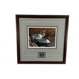 2001 Clark Weaver Framed Artwork with Stamp