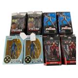 Eight Marvel Action Figures