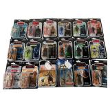 18 Unopened Star Wars Action Figures on Card
