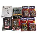 8 Various Action Figures MoTU/Deadpool/Marvel + DC