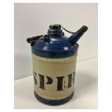 Painted Oil Can with Handle and Lid