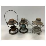 Three Railroad Lanterns