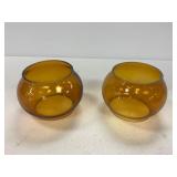 Amber Glass Lampshades