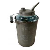 Metal and Glass Oil Can with Spout