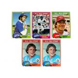 1981 Topps Baseball Cards #347, 400, 600 & 700
