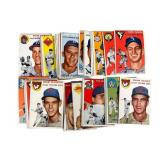 50 1954 Topps Baseball Cards, Mixed Condition