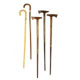 Five Walking Canes incl. 1933