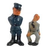 2 L. L. Rittgers Chalkware Figures