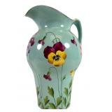 Ceramic Pitcher with Floral Design
