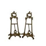 2 Brass Decorative Easels