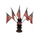 Americana Lantern Centerpiece with Flags