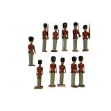 11 Hand-Painted Wood Soldiers