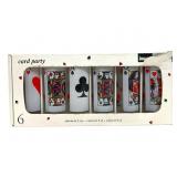 6 Luminarc Card-Themed Shot Glasses in Original Pa