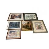 Six Framed Art Prints