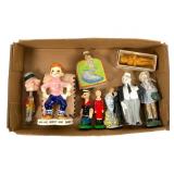 Ceramic Figurines and Bottle Set