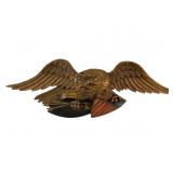 Amazing Folk Art Hand-Carved Eagle Wall Plaque